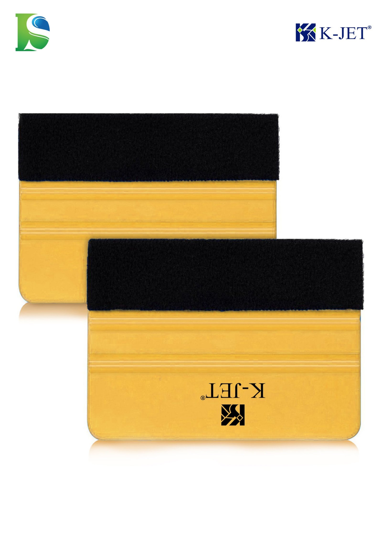 01 Gold Plastic Felt Edge Squeegee<br> (2 for 15 | 1 for 10) - Image 1